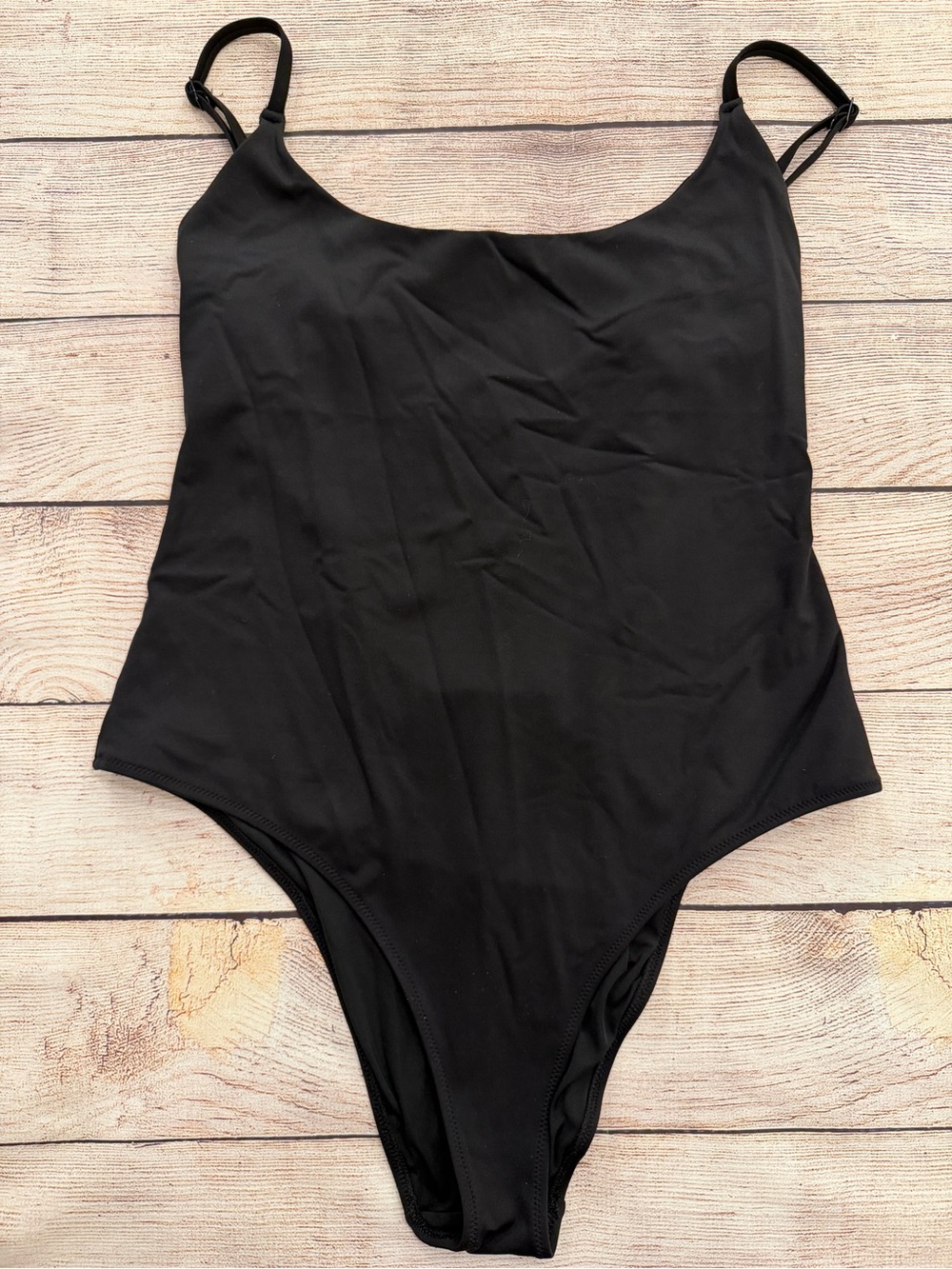 Offline by Aerie Black Open Back One-Piece Swimsuit - XL